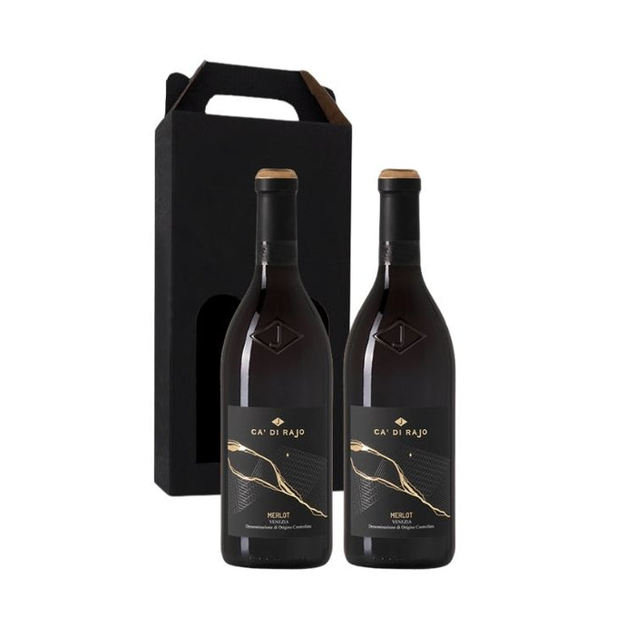 Vingave 2 fl. rødvin, Ca´ Di Rajo - Merlot (Italien)