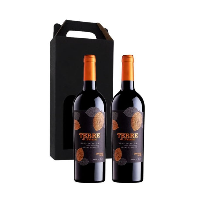 Vingave 2 fl. rødvin, Terre Di Faiano - Nero D´Avola ØKO (Italien)