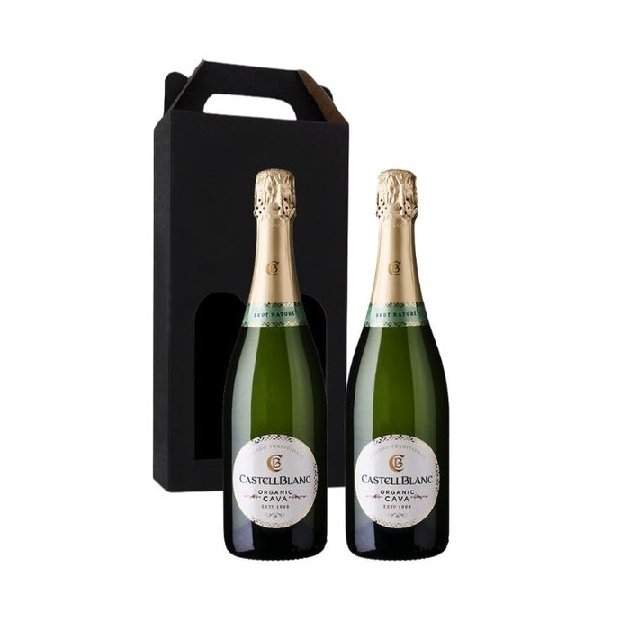 Vingave 2 fl. cava, Mousserende Castellblanc Cava Organic Brut Nature ØKO (Spanien)