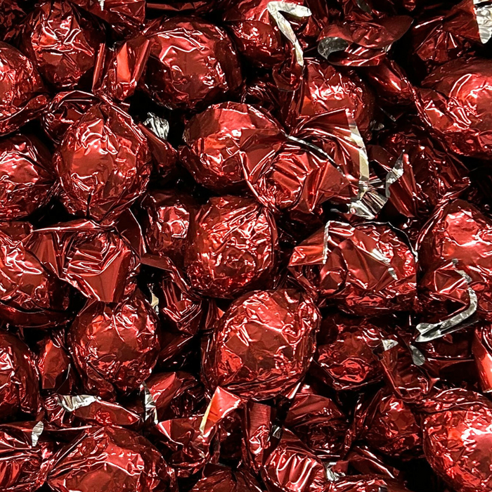 STORKØB 1 kg Cocoture chokoladekugler | Hvid chokolade med hindbær og lakrids - bordeaux