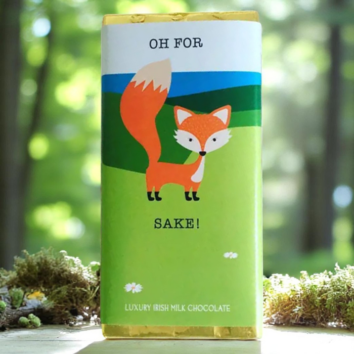 Budskabs chokolade: "OH FOR FOX SAKE!"