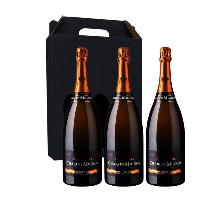 Vingave 3 fl. champagne, Champagne, Charles Mignon - 1. Cru Champagne Brut