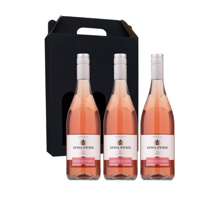 Vingave 3 fl. rosé, Mousserende Rosa Fiore - Sweet rosé wine (Italien)