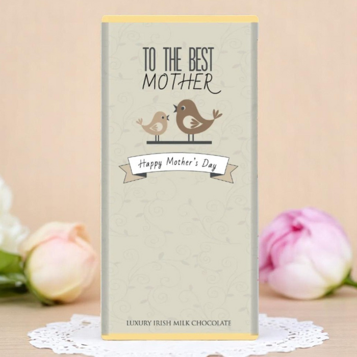 Budskabs chokolade: "TO THE BEST MOTHER" - Mors Dag