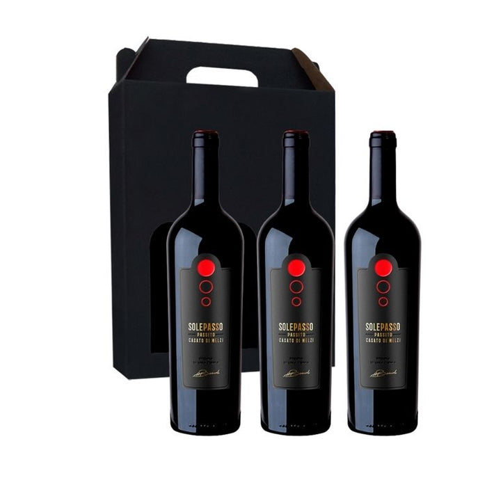 Vingave 3 fl. rødvin, Solepasso IGT Puglie Passito (Italien)