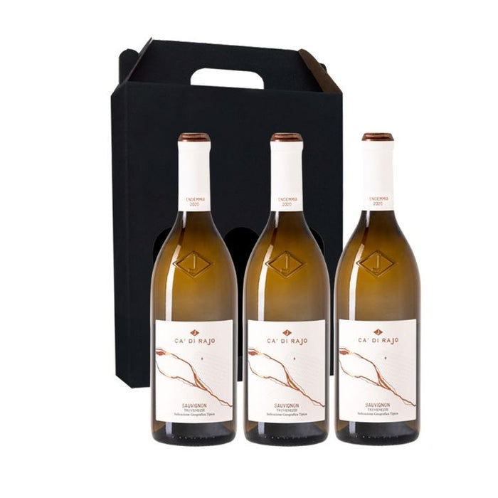 Vingave 3 fl. hvidvin, Ca´ Di Rajo - Sauvignon Blanc (Italien)