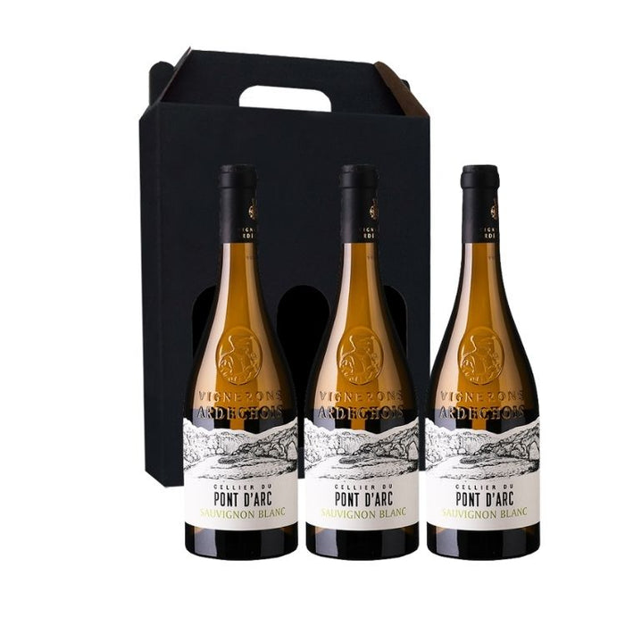 Vingave 3 fl. hvidvin, Cellier de Pont d´Arc - Sauvignon Blanc (Frankrig)