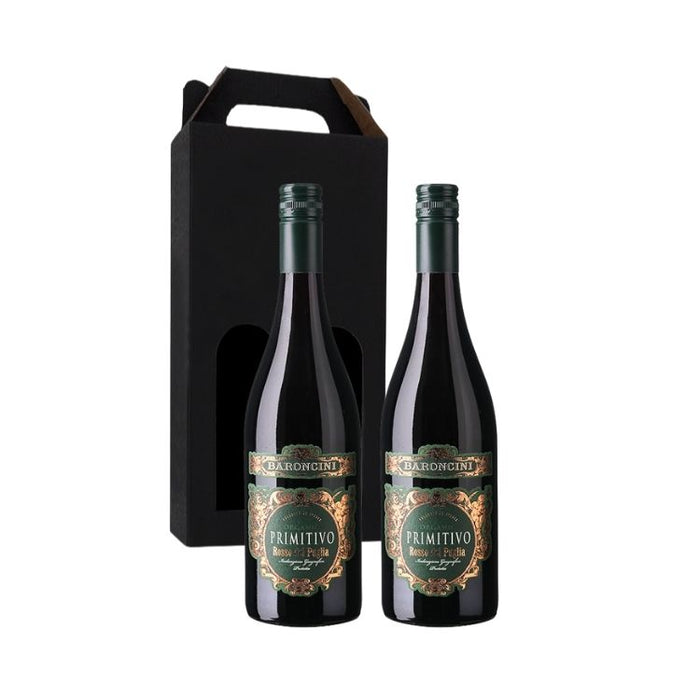 Vingave 2 fl. rødvin, Baroncini - Primitivo Puglia IGP ØKO (Italien)