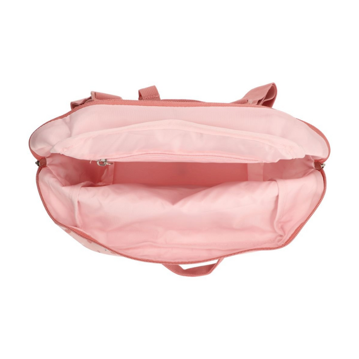 Lyserød rygsæk til skolestart eller børnehaven.