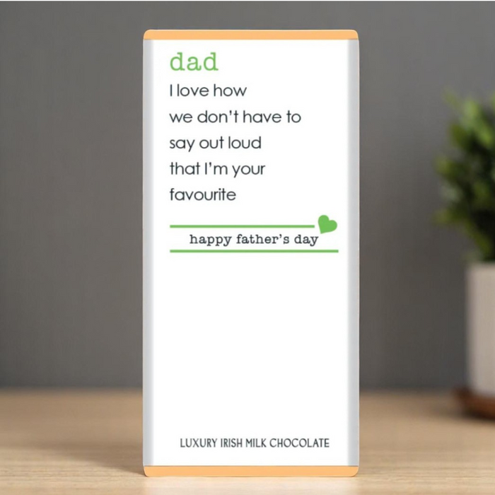 Budskabs chokolade: Dads favorite - Fars dag