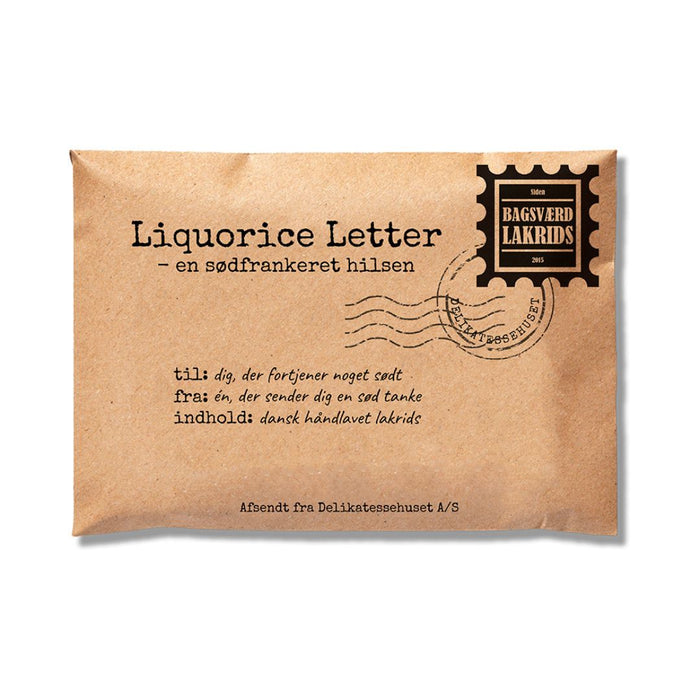Classic lakridsplade fra Bagsværd i pæn kuvert emballage