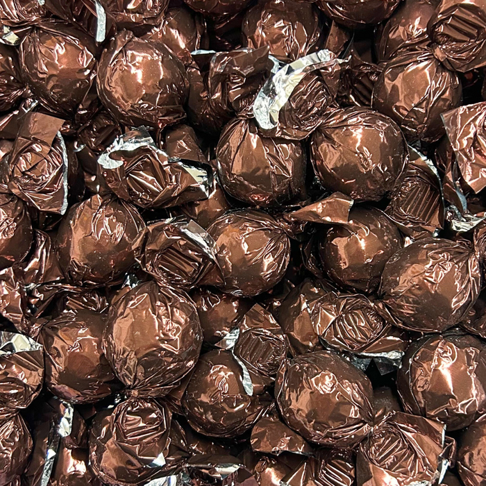 STORKØB 1 kg Cocoture Chokoladekugler | Mørk chokolade med mynte - brun