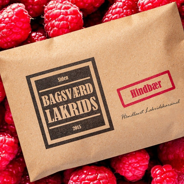 Lakrids plade fra Bagsværd lakrids med hindbær