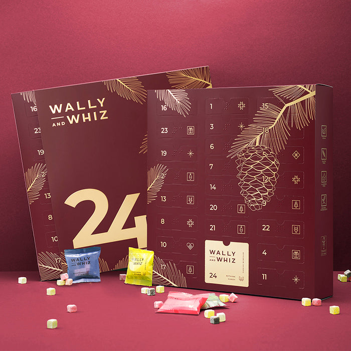 Julekalender med vingummi fra Wally & Whiz - køb den online hos Delikatessehuset
