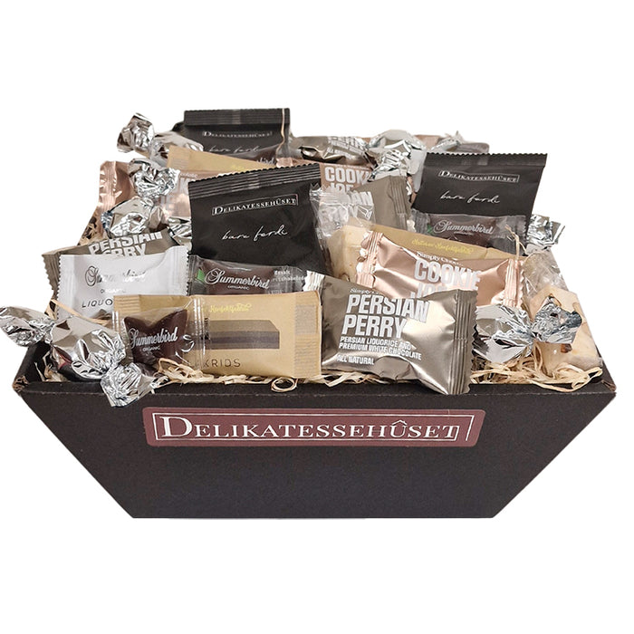 Gavekurv med enkeltindpakkede lækkerier