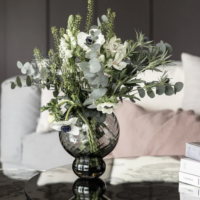 Glasvase - Meadow swirl Grey