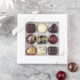 Julechokoladegaveæske med 9 fyldte chokolader - Xocolatl