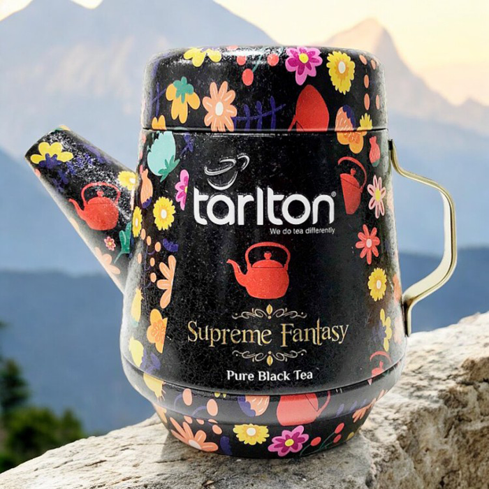 Sort te i smuk dåse fra Tarlton