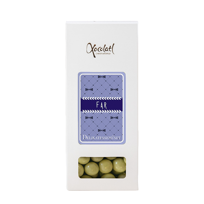 Æske med far indstik med grønne kiksekugler