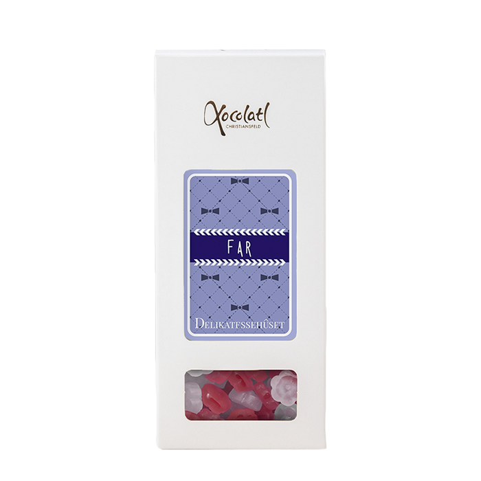 Æske med far indstik med vingummi med solbærsmag