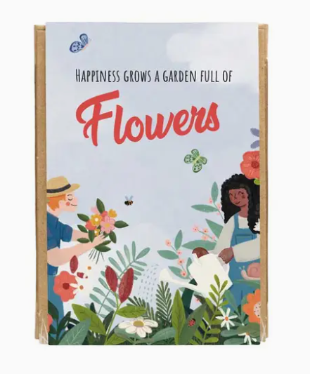 Gaveæske 'Happiness grows a garden full of flowers' - lille, Blossombs