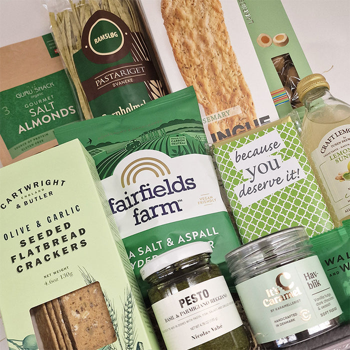 Gavekurv - fyldt med grønne lækkerier