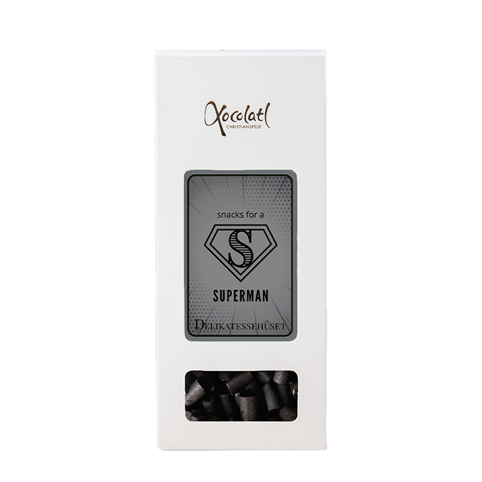 Æske med superman indstik med blød lakrids