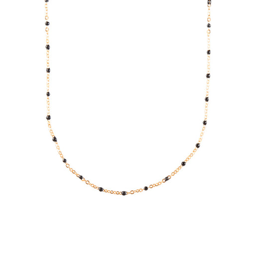 armbånd fra By Stær. Smuk enkel kæde med små sorte perler