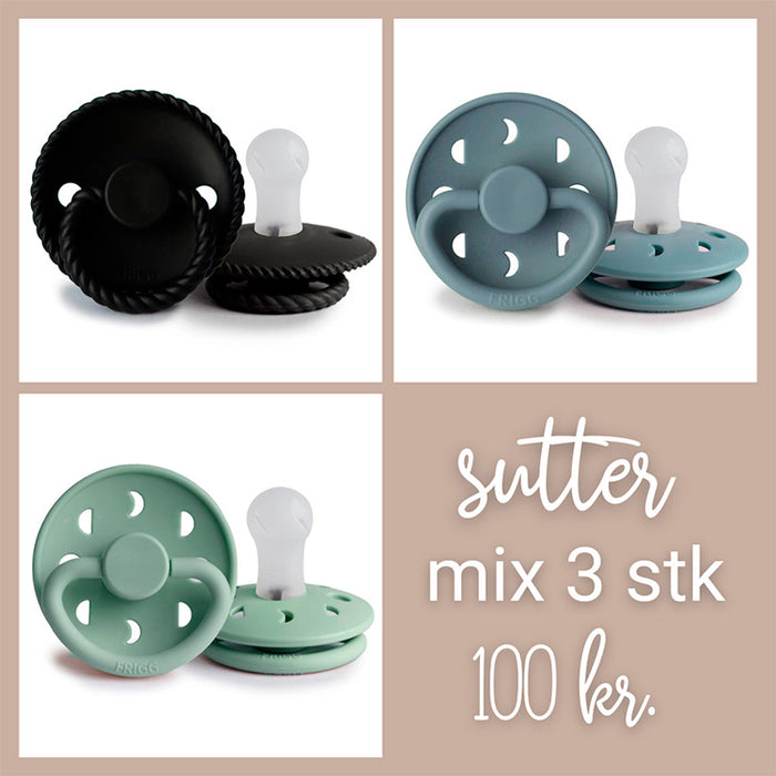 Sutter fra FRIGG. Sampak, bestil 3 forskellige slags til 100 kr