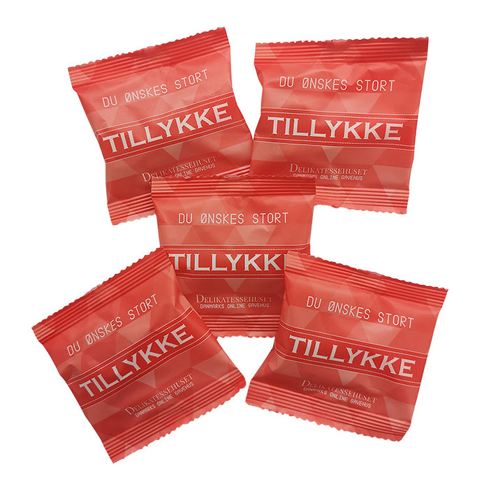 Wally & Whiz 5 stk. 'Tillykke' flowpacks