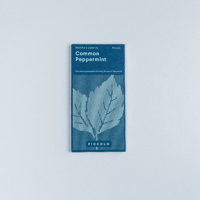 Frøpose med pebermyntefrø fra Piccolo Seeds – klassisk aromatisk urt med frisk kølende smag
