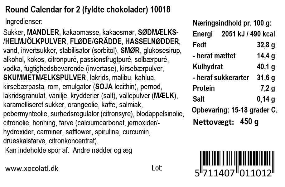 Julekalender – smuk julekrans med chokolade fra Xocolatl