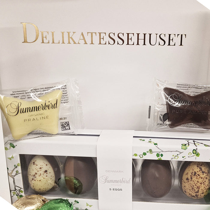Gavepose med påskechokolade fra Summerbird