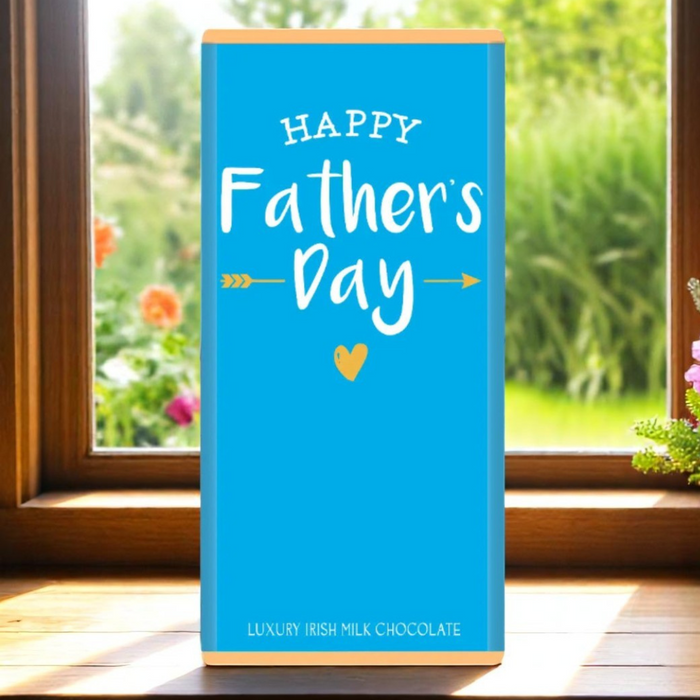 Budskabs chokolade: "HAPPY Fathers Day"