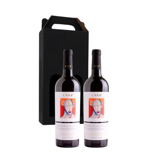 Vingave med spansk rødvin fra Bodega Care i gaveæske