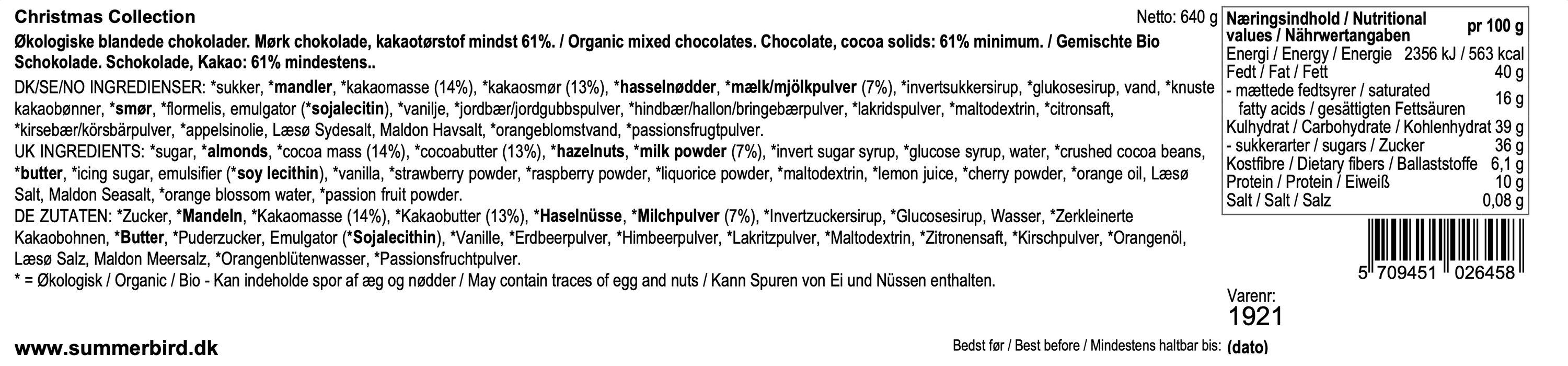 Overdådig Gaveæske, Summerbird - Christmas collection