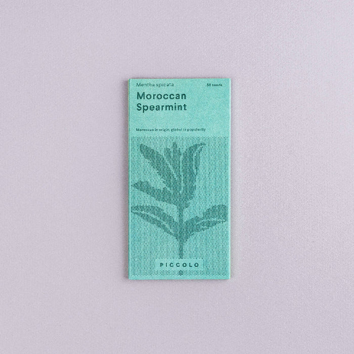 Frøpose med marokkansk myntefrø fra Piccolo Seeds – kompakt sort til klassisk myntete og havebrug