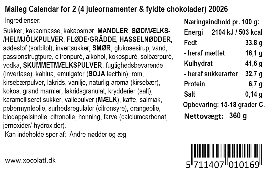 Julekalender fra Xocolatl og Maileg (NYHED)