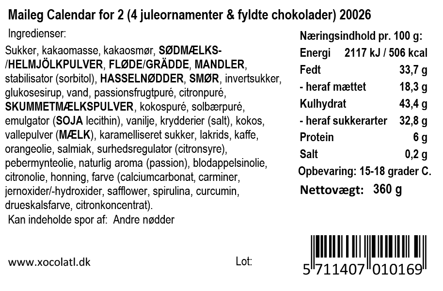 Julekalender fra Xocolatl og Maileg