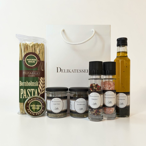 Gavepose med smagfulde delikatesser