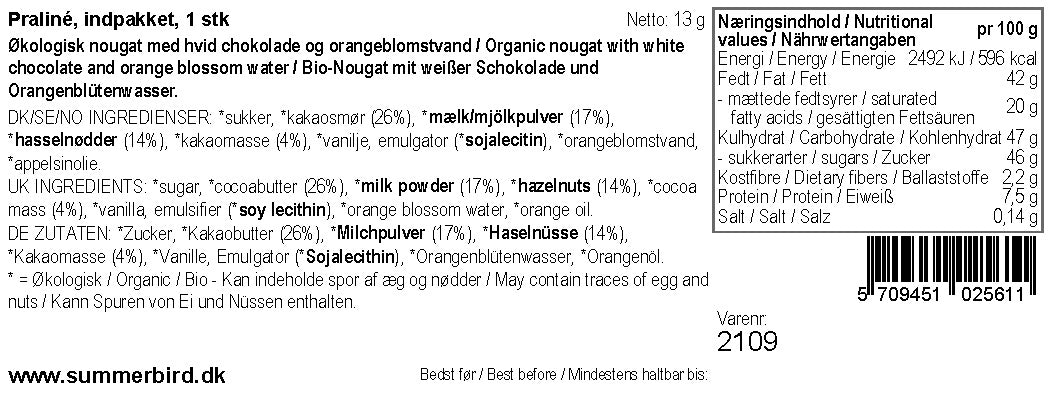 Sommerfugl Praliné, Summerbird