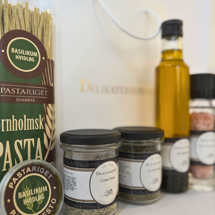 Gavepose med smagfulde delikatesser