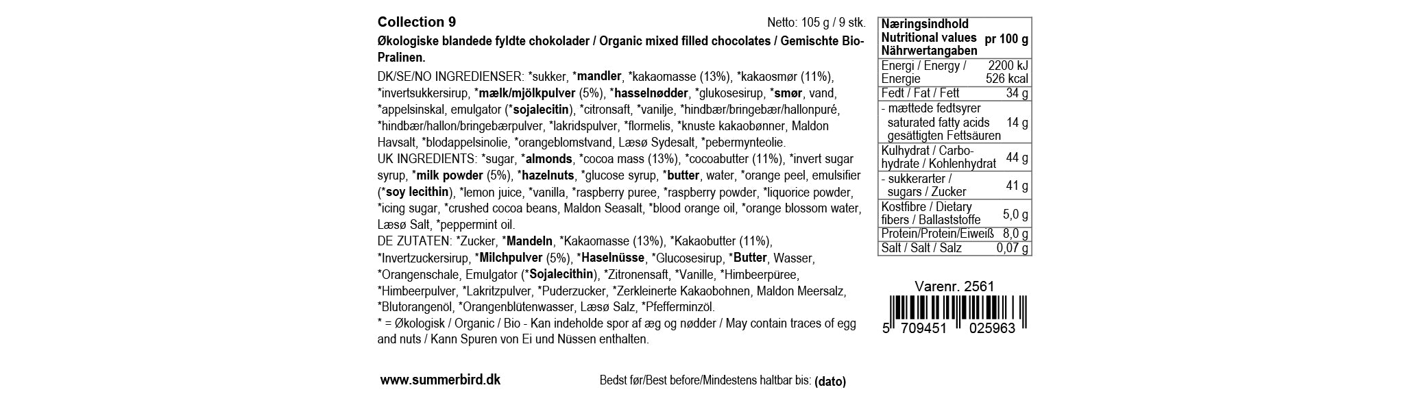 Collection 9 gaveæske, Summerbird