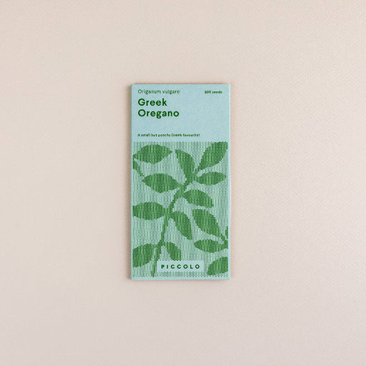 Frøpose med græsk oregano fra Piccolo Seeds – stærk smag og rig havearoma