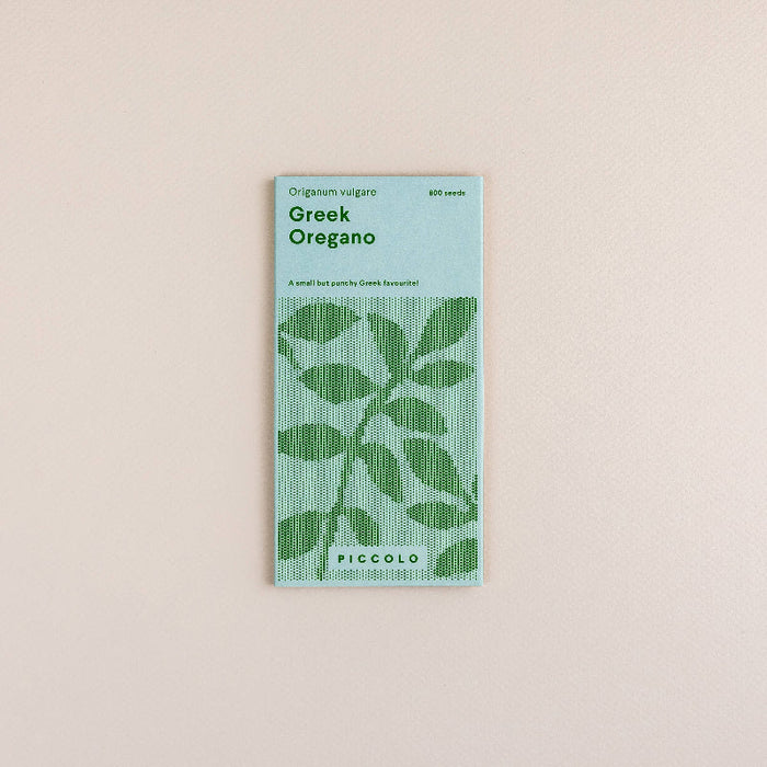 Frøpose med græsk oregano fra Piccolo Seeds – stærk smag og rig havearoma