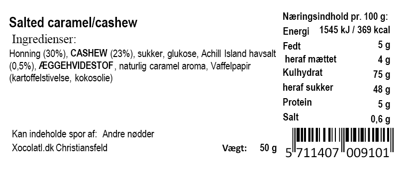 Nougatbar | Karamel og cashewnødder