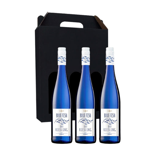 Vingave 3 fl. hvidvin, Blue Fish - Dry Riesling i gaveæske