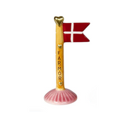 Keramikflag i gult med Farmor fra Speedtsberg