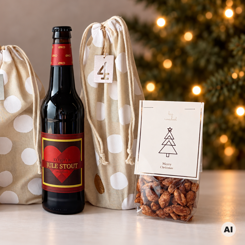 Adventskalender med danske juleøl og søde lækkerier