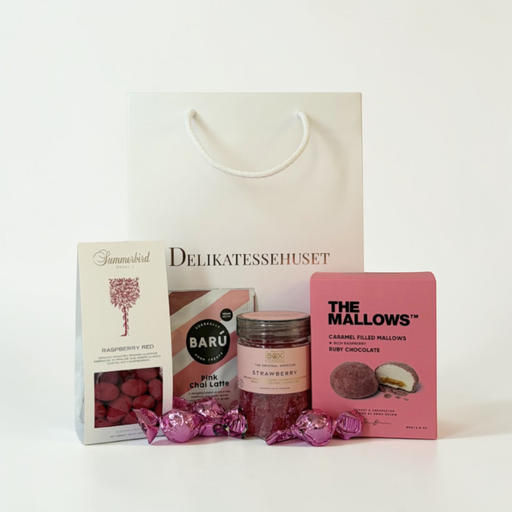 Lækker lyserød gavepose